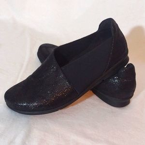 Bussola Coimbra Celeste shiny black snake flats neoprene size 40 / 9